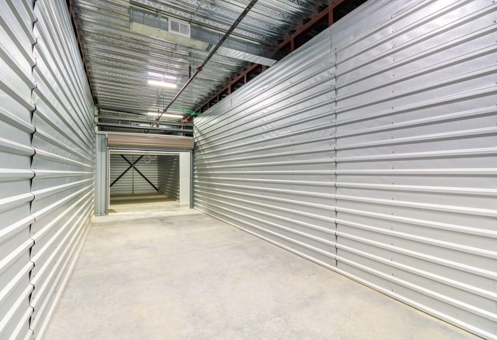 Inside a storage unit at Ocean Storage in Yorktown, VA